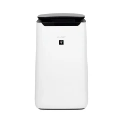 Air Purifiers<Sharp Plasmacluster True HEPA Console Air Purifier, 3-Speed, White/Black (FX-J80UW)