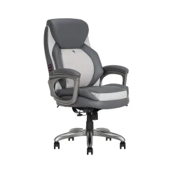 Outlet S-600 Active Lumbar Ergonomic Bonded Leather Swivel Executive Massage Chair, (60098-GRY) Ergonomic Chairs