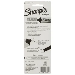 Sharpie Clear View Highlighter, Chisel Tip, Yellow, 3/Pack (1950745/2128217) Clearance