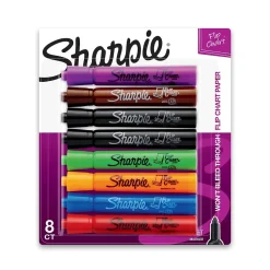 Sharpie Flip Chart Tank Permanent Marker, Bullet Tip, Assorted, 8/Pack (22480) Sale