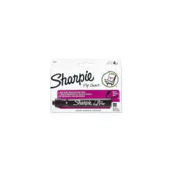 Sharpie Flip Chart Water Based Marker, Bullet Tip, Assorted, 4/Pack (22474) Outlet