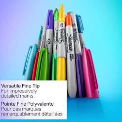 Sharpie Glam Pop Permanent Marker, Fine Tip, Assorted, 24/Pack (2185229) New