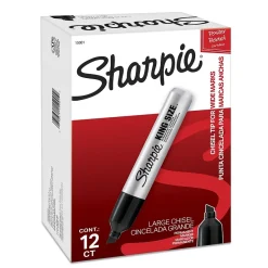 Sharpie King Size Tank Permanent Marker, Chisel Tip, , 12/Pack (15001A) Black Outlet
