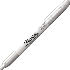 Sharpie Metallic Permanent Marker, Fine Point, Silver, 12/Pack (19365-PK12) Hot