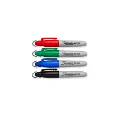 Sharpie Mini Permanent Markers, Fine Tip, Assorted, 4/Pack (35113) Discount