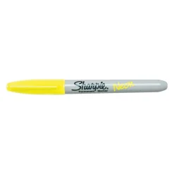 Sharpie Neon Permanent Marker, Fine Tip, Neon Yellow (1860445) Hot