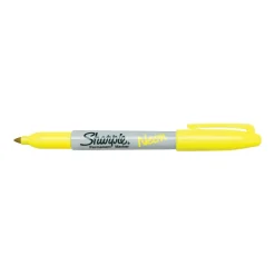 Sharpie Neon Permanent Marker, Fine Tip, Neon Yellow (1860445) Hot