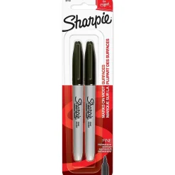 Sharpie Permanent Marker, Fine Tip, Black Ink, 2/Pack (30162) Clearance