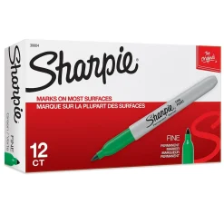 Sharpie Permanent Marker, Fine Point, Green, 12/Pack (SAN30004-12) Sale