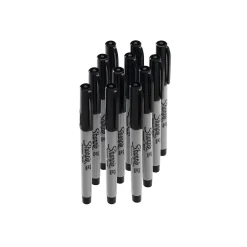 Sharpie Permanent Marker, Ultra Fine Tip, Black, Dozen (2154735)