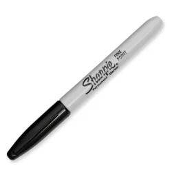 Sharpie Permanent Marker, Fine Tip, , 5/Pack (30665) Black New