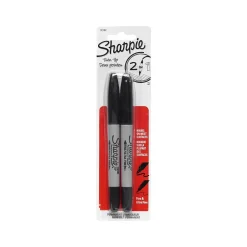 Sharpie Permanent Marker, Twin Tip, Black Ink, 2/Pack (32162) Online