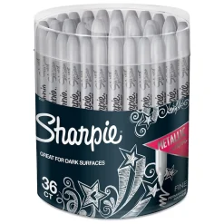 Sharpie Permanent Marker, Fine Tip, Metallic Silver, 36/Pack (9597) Sale