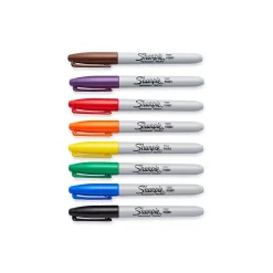 Sharpie Permanent Marker, Fine Tip, Assorted, 8/Pack (30078) New