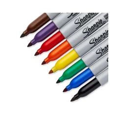 Sharpie Permanent Marker, Fine Tip, Assorted, 8/Pack (30078) New