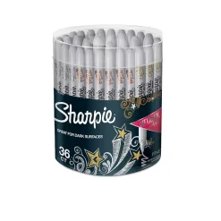 Sharpie Permanent Markers, Fine Tip, Assorted Metallic, 36/Pack (1835492) Hot