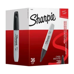 Sharpie Permanent Markers, Chisel Tip, Black, 36/Pack (2083007) Outlet