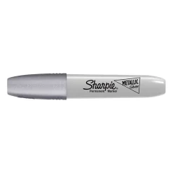Sharpie Permanent Markers, Chisel Tip, Metallic, 12/Pack (2089638) Silver Online