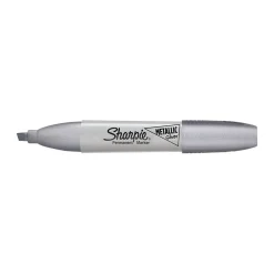 Sharpie Permanent Markers, Chisel Tip, Metallic, 12/Pack (2089638) Silver Online