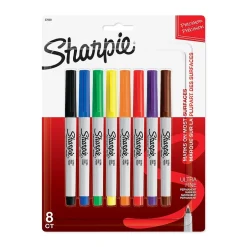 Sharpie Permanent Markers, Ultra Fine Tip, Assorted, 8/Pack (37600) Discount