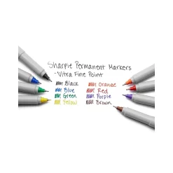 Sharpie Permanent Markers, Ultra Fine Tip, Assorted, 8/Pack (37600) Discount