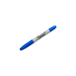Sharpie Permanent Markers, Twin Tip, , 12/Pack (32003) Blue Best