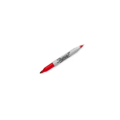 Sharpie Permanent Markers, Twin Tip, Red, 12/Pack (32002) Discount