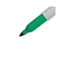 Sharpie Permanent Markers, Fine Tip, , 12/Pack (30004) Green Hot