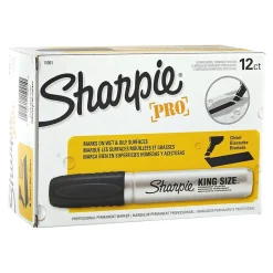 Sharpie Pro King Size Permanent Marker, Chisel Tip, Black Ink, Dozen (15001) Best
