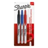 Sharpie Retractable Permanent Markers, Fine Tip, Assorted, 3/Pack (32726) New