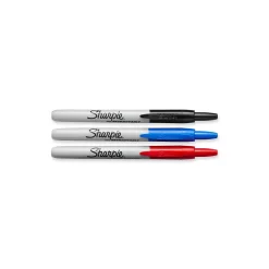 Sharpie Retractable Permanent Markers, Fine Tip, Assorted, 3/Pack (32726) New