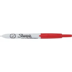 Sharpie Retractable Permanent Markers, Ultra Fine Tip, , 12/Pack (1735791) Red Sale