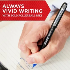 Sharpie Rollerball Pen, Needle Point Precision Pen, Red Ink, Dozen (2093226) New