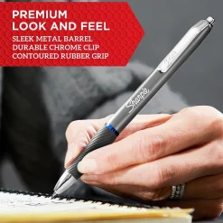 Sharpie S-Gel Metal RT Gel Pen, Medium Point, Black Ink, Dozen (2153580) Clearance
