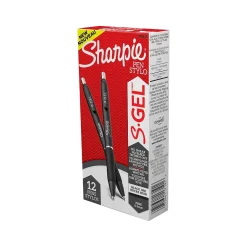 Sharpie S-Gel Retractable Gel Pens, Fine Point, 0.5mm, Ink, Dozen (2096145) Black Hot