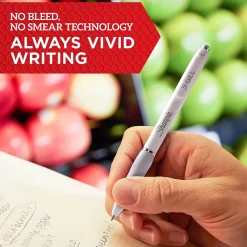 Sharpie S-Gel Retractable Gel Pen, Medium Point, 0.7mm, Black Ink, 8/Pack (2169762) Online