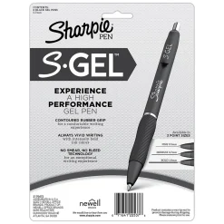 Sharpie S-Gel Retractable Gel Pen, Medium Point, 0.7mm, Black Ink, 8/Pack (2169762) Online