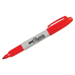 Sharpie Super Permanent Marker, Fine Tip, Red, Dozen (33002) Sale