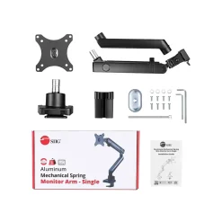 SIIG Aluminum Mechanical Spring Slim Monitor Arm - Single, Up to 32