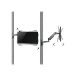 SIIG High Premium Aluminum Gas Spring Wall Mount - Single Monitor Arm, Up to 32", Black (CE-MT2L12-S1)* Ergonomic Monitor & Laptop Stands