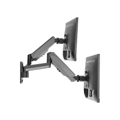 SIIG High Premium Aluminum Gas Spring Wall Mount Dual Monitor 17" to 32" Arm, Up, Black (CE-MT2M12-S1)* Monitor Mounts & Stands