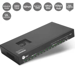 Usb Hubs<SIIG USB-C to USB-C Charging Station, Black (ID-US0B11-S2)