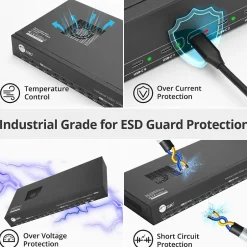 Usb Hubs<SIIG USB-C to USB-C Charging Station, Black (ID-US0B11-S2)