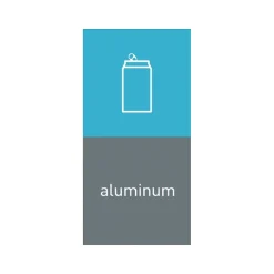 simplehuman Aluminum Magnetic Sorting Label, 8" x 4", Blue/Gray, 2/Pack (KT1172) Best
