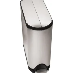 simplehuman Butterfly Step Trash Can, Fingerprint-Proof Stainless Steel, 12 Gallon (CW1897)