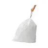 simplehuman Code N 13 Gallon Trash Bag, 22.8" x 31.5", Low Density, 30 mic, White, 200 Bags/Box (CW0275)