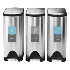 simplehuman Compost Magnetic Sorting Label, 8" x 4", Green/Gray, 2/Pack (KT1176) New