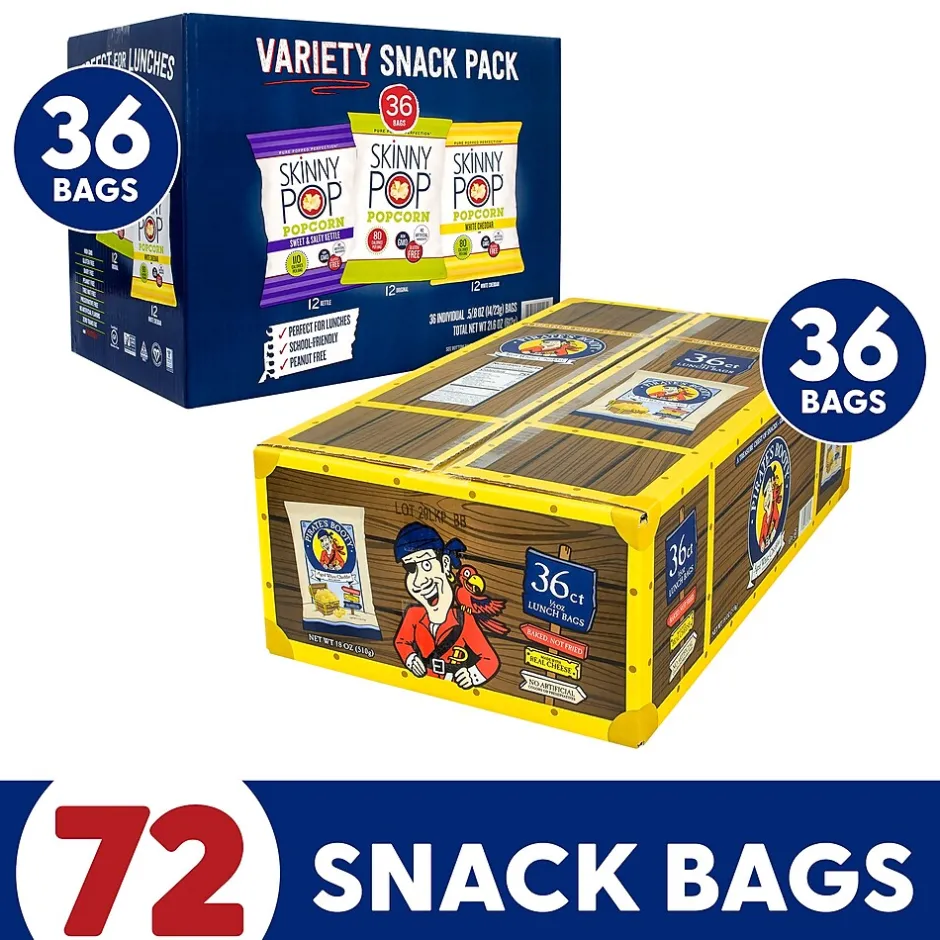 Variety Snack Packs<Skinny Pop Variety/Pirate's Booty Aged White Cheddar Bundle (600-04051)