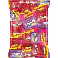Gummy & Chewy Candy<Mars Skittles & Starburst Fun-Size Variety Pack, 104.4 oz. (220-00768)