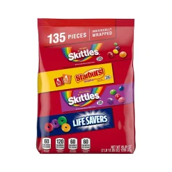 Gummy & Chewy Candy<Mars Skittles, Starburst, and Life Savers Bulk Party Pack, Assorted Flavors, 45.85 oz. (459752)